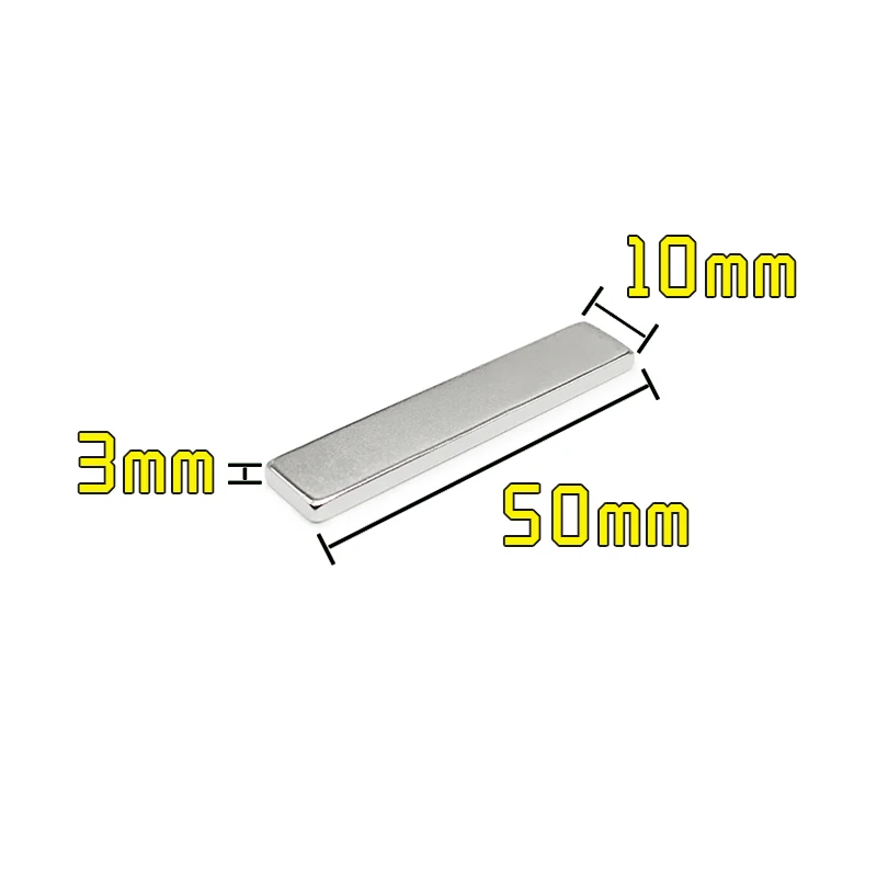 

2/5/10/15/20/30PCS 50x10x3mm Block Strong Powerful Magnets N35 Long Permanent Magnet 50x10x3 Quadrate Neodymium Magnet 50*10*3