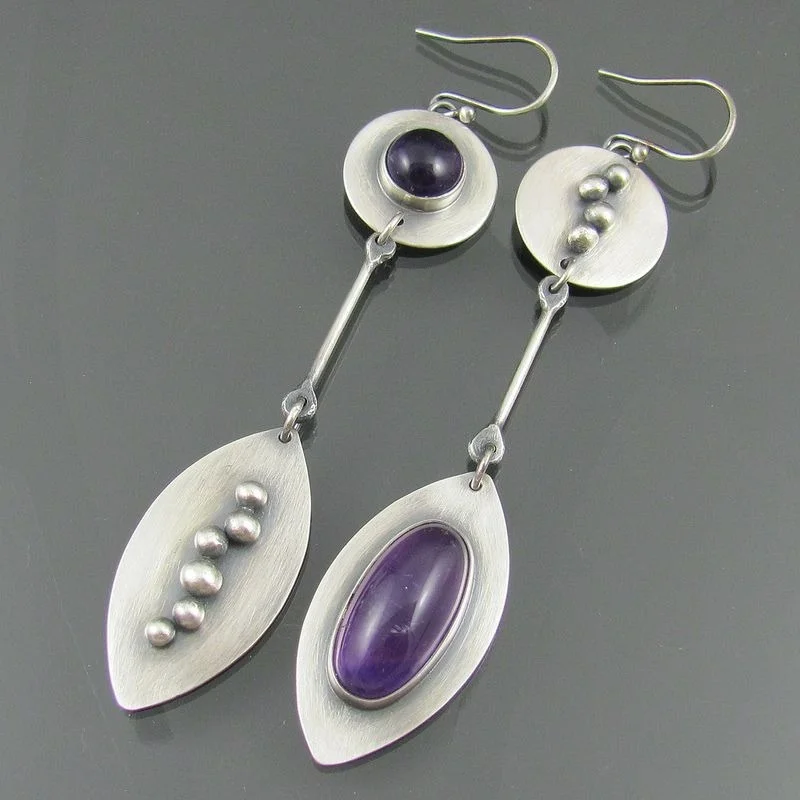 

Simple and elegant crystal gem Bohemian Earrings