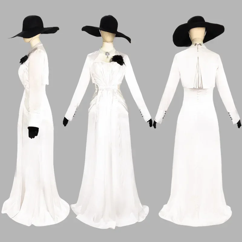 Леди Dimitrescu Косплей Костюм Chatelain Alcina Biohazard Comtesse Сексуальная Хэллоуин Вечеринка