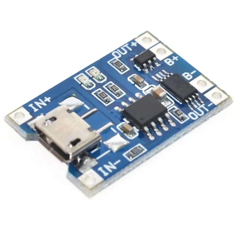 

Smart Electronics 5V Micro USB TP 4056 Lithium Battery Charging Board With Protection Charger Module For Diy Kit 3.6 3.7v