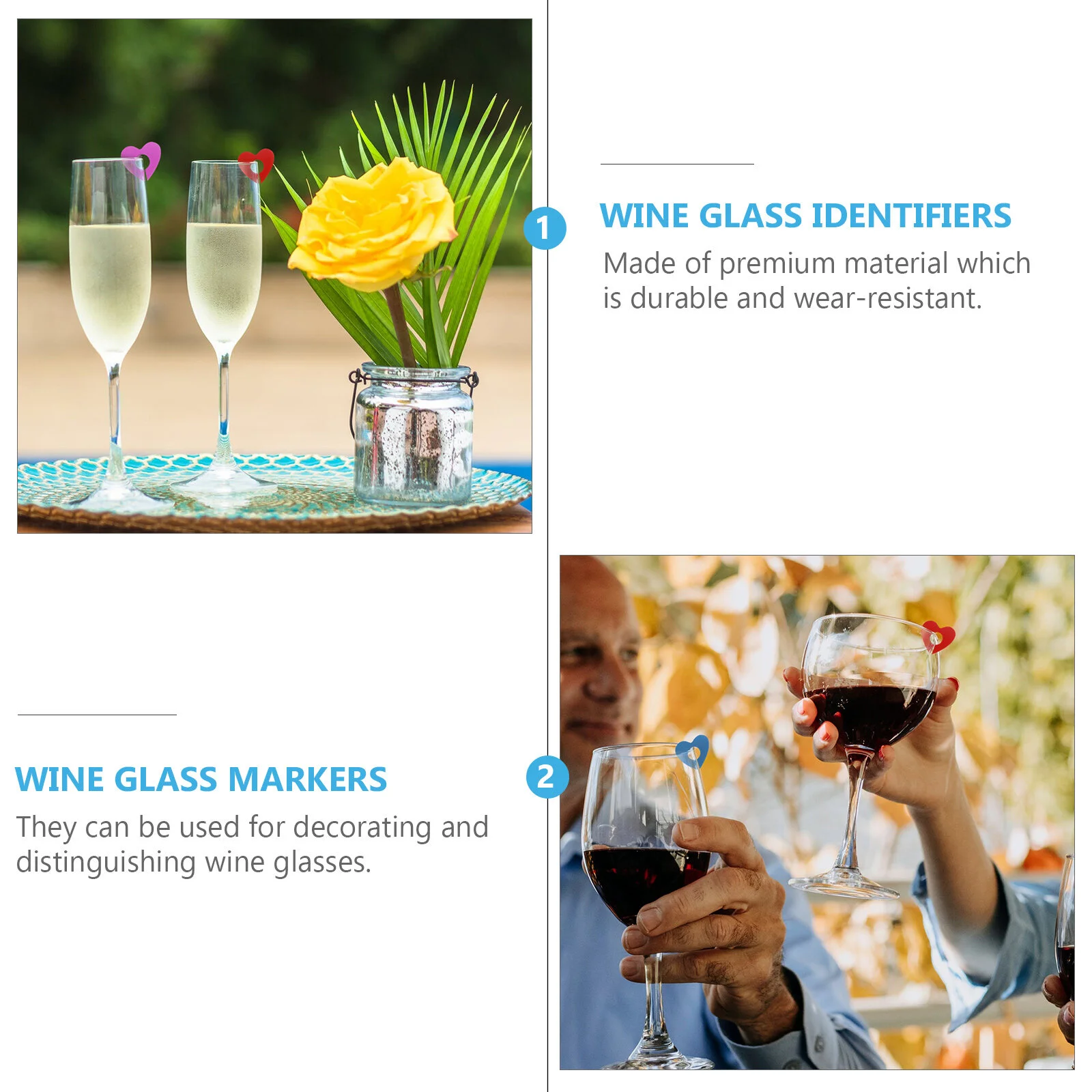 Bottle Glass Marker Labels Markers Durable Cup Identifiers Wear-resistant Signs