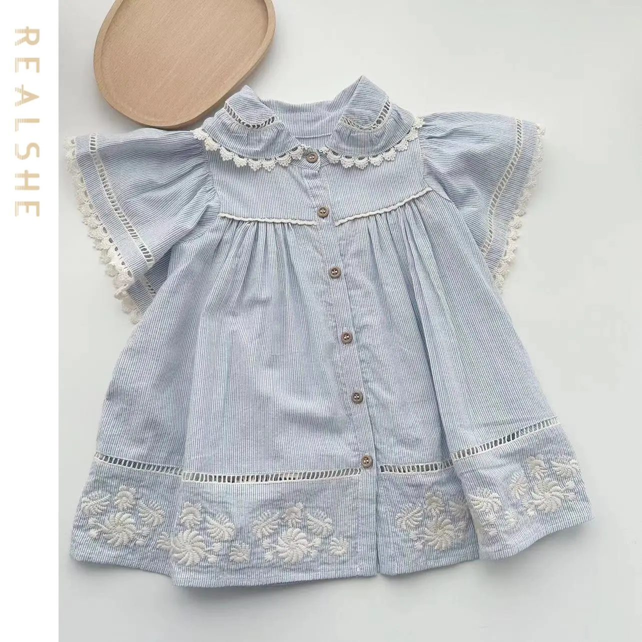 

2023 Baby Girls Clothes Summer Dress Short Sleeve Lace Princess Dress Sweet Dresses for Girl Baby Clothing Costume