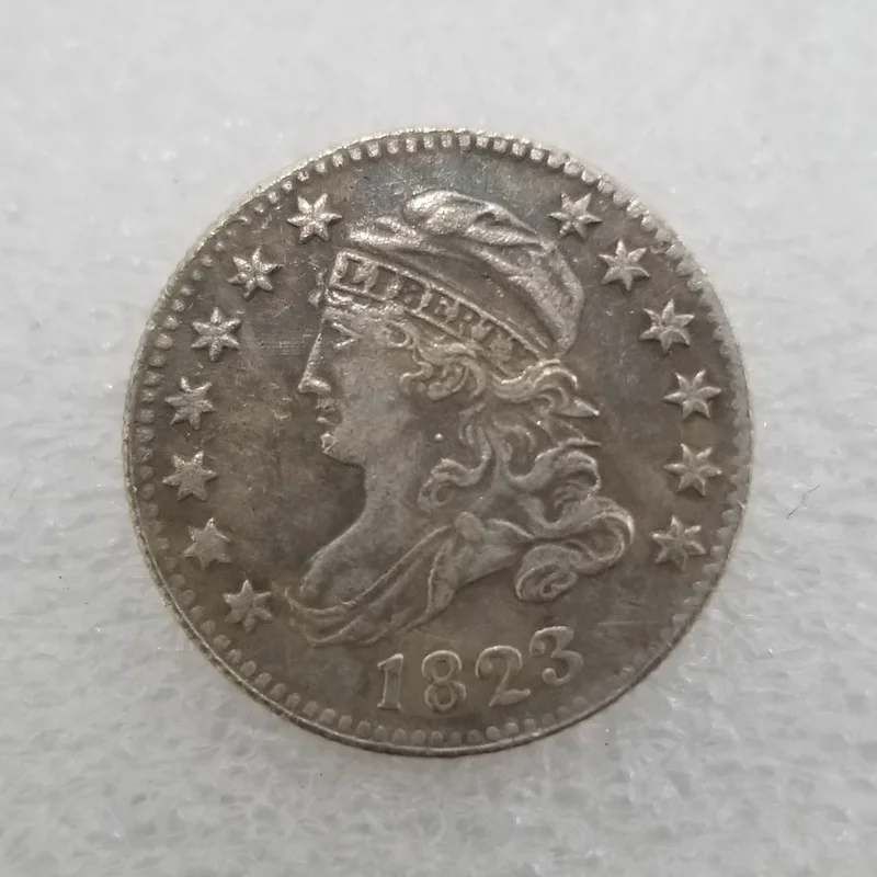 

American 1823 10C brass silver-plated commemorative collectible coin gift lucky challenge coin