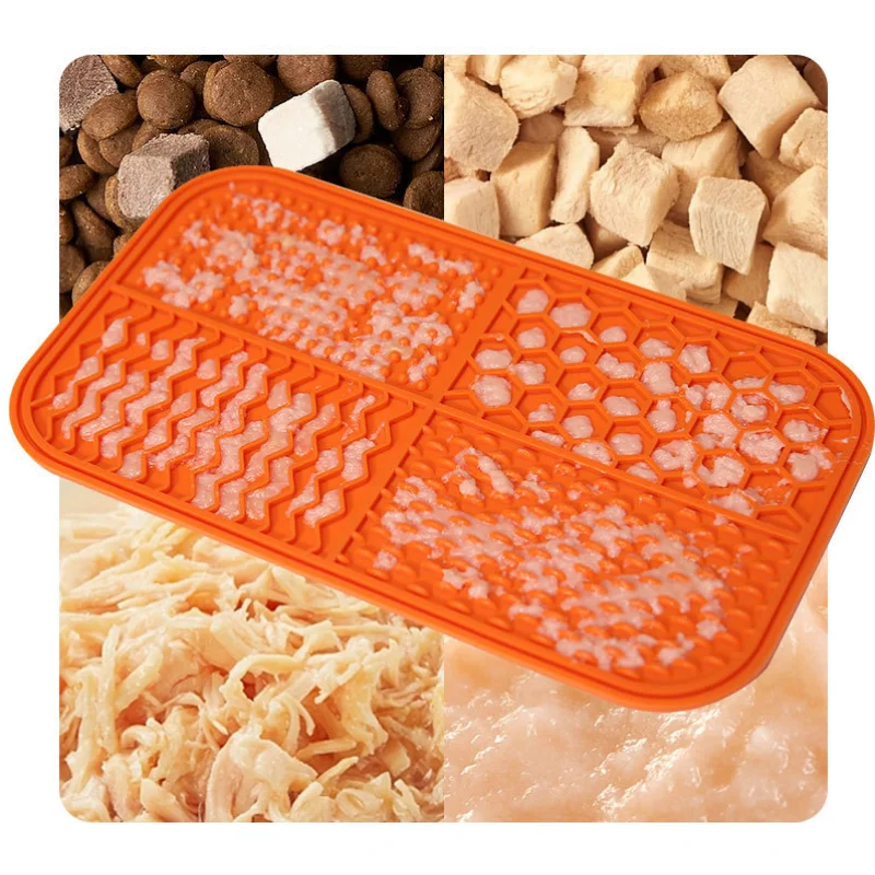 

Pet Lick Pad Dog Cat Slower Feeder Mat for Puppy Kitten Silicone Dispenser Pet Feeding Licking Mat Bathing Distraction Pad