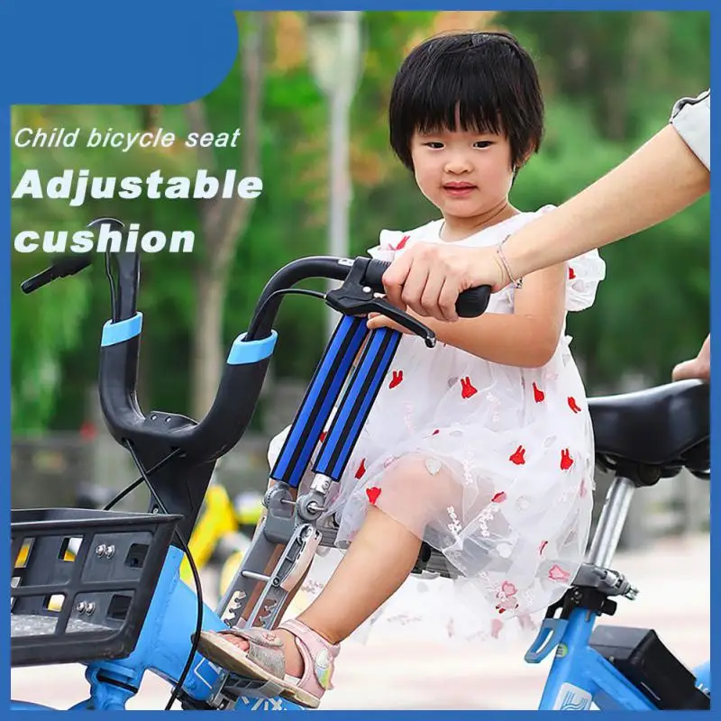 

Bicycle Saddle West Biking Folded Bike Child Kids Seat Soft Safety Adjustable Baby Seat Aluminum Alloy Bicycle Front Child Seat