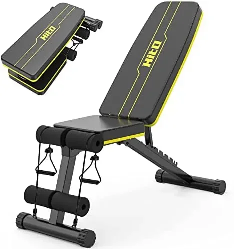

Скамейка, регулируемая скамейка для силовых тренировок, скамейки для полной тренировки тела и домашнего тренажерного зала с эспандерами