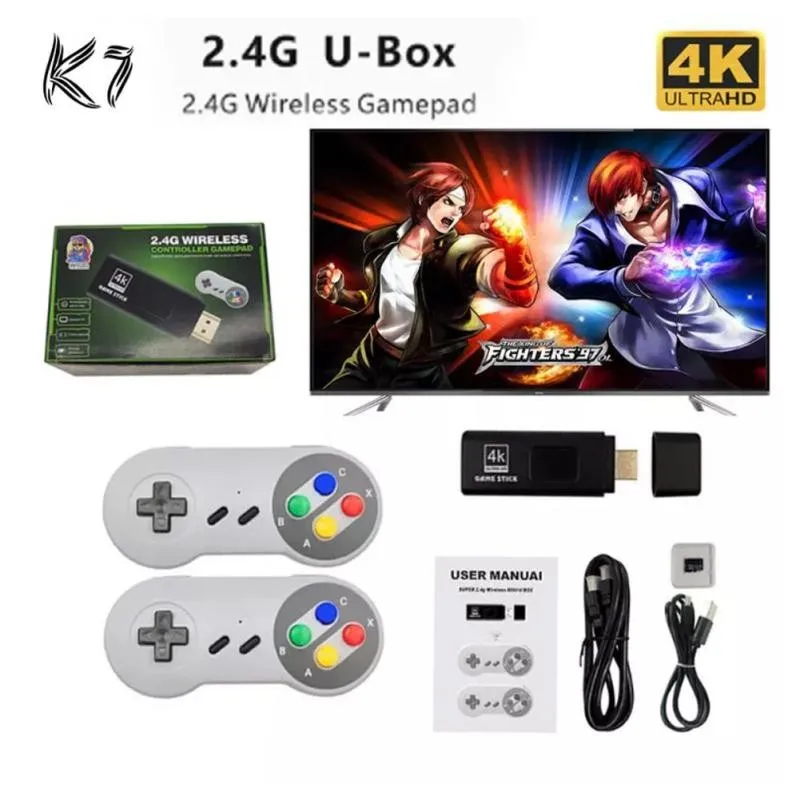 

Wireless Controller Built-in 7 Game Simulators Game U-box Family Game Console For Ps1/gba 64g Came Stick Video Game Consoles