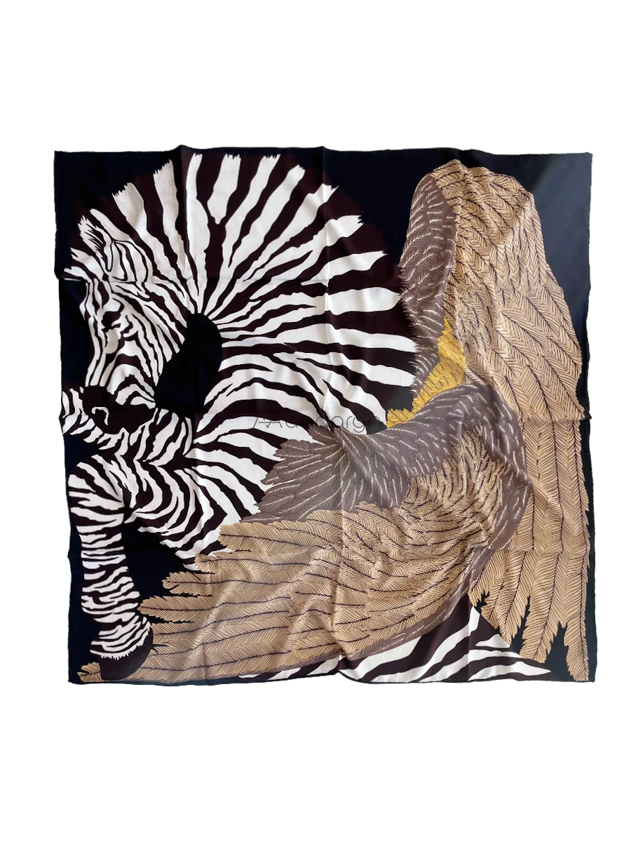 Шикарные шелковые бриллиантовые женские банданы Pegasus с закатанными краями топы