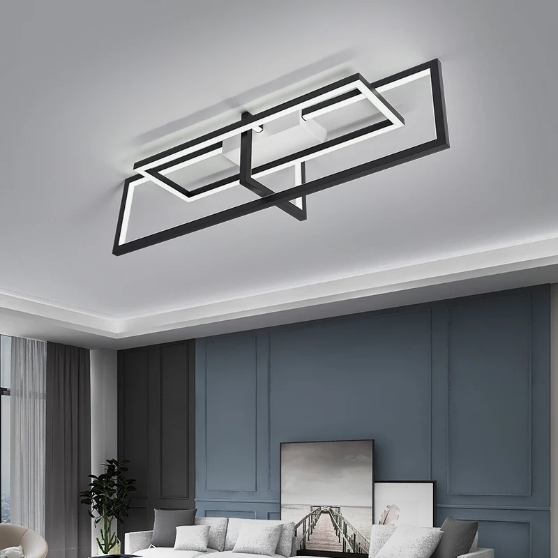 

NEW Modern Led Chandeliers For Living Room Bedroom Study gold/Black frame Aluminum kitchen Home Ceiling Chandeliers AC85-265V