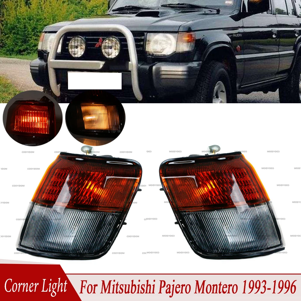 R-AUTO Left Right Corner Signal Lamp Headlights Lighter MR124957 MR124958 For Mitsubishi Pajero Montero 1993 1994 1995 1996