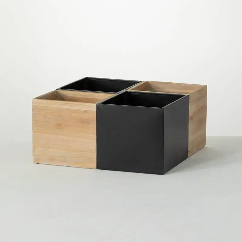 

Office Storage and Organizational Cube 11.8"H Brown