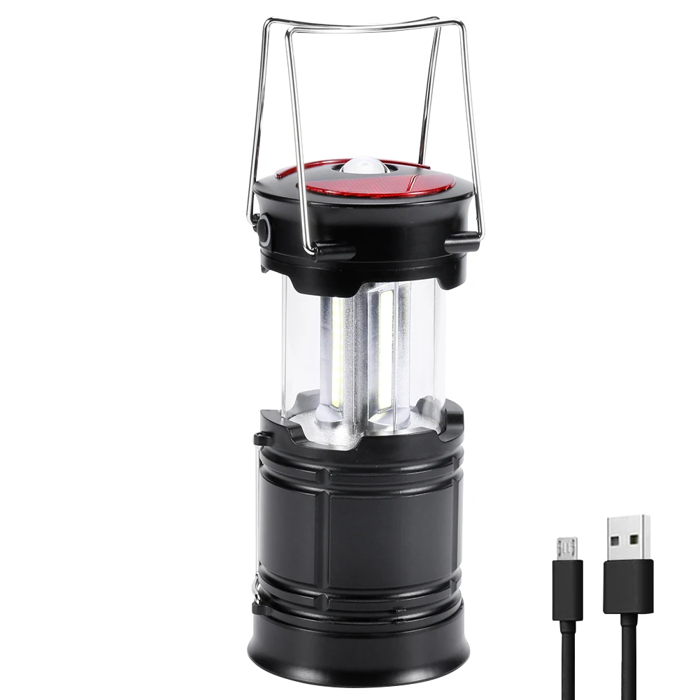 

Светодиодный COB фонарь для кемпинга с зарядкой от USB, уличный фонарь для кемпинга со складной ручкой для пеших прогулок, рыбалки, приключений...