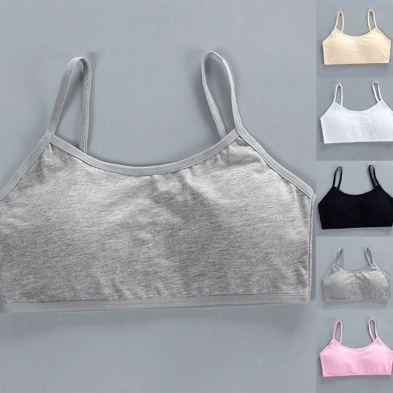 

Solid Color Wireless Bra Teens Teenage Underwear Cotton Puberty Belt Bras