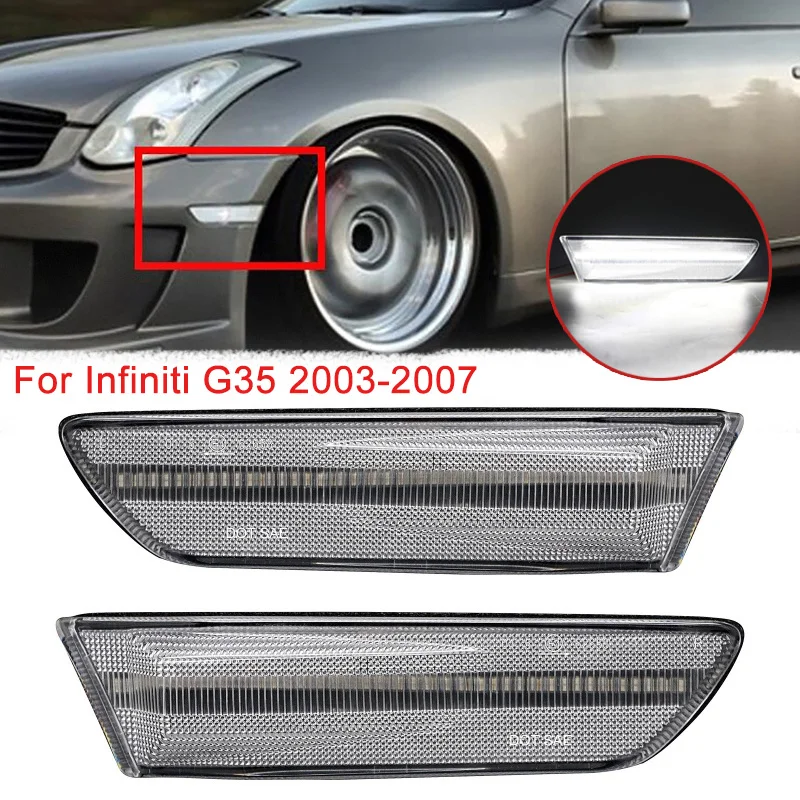 

2 шт./комплект, светодиодсветодиодный поворотники для Infiniti G35 2003-2007