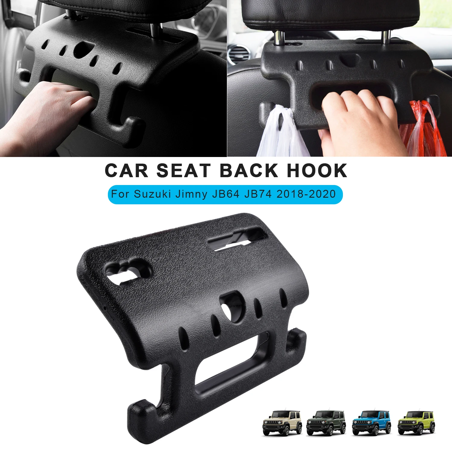 

1PCS High Quality Car Seat Back Hook For Suzuki Jimny JB64 JB74 2018-2020 Headrest Hook Car Mount Storage Holder