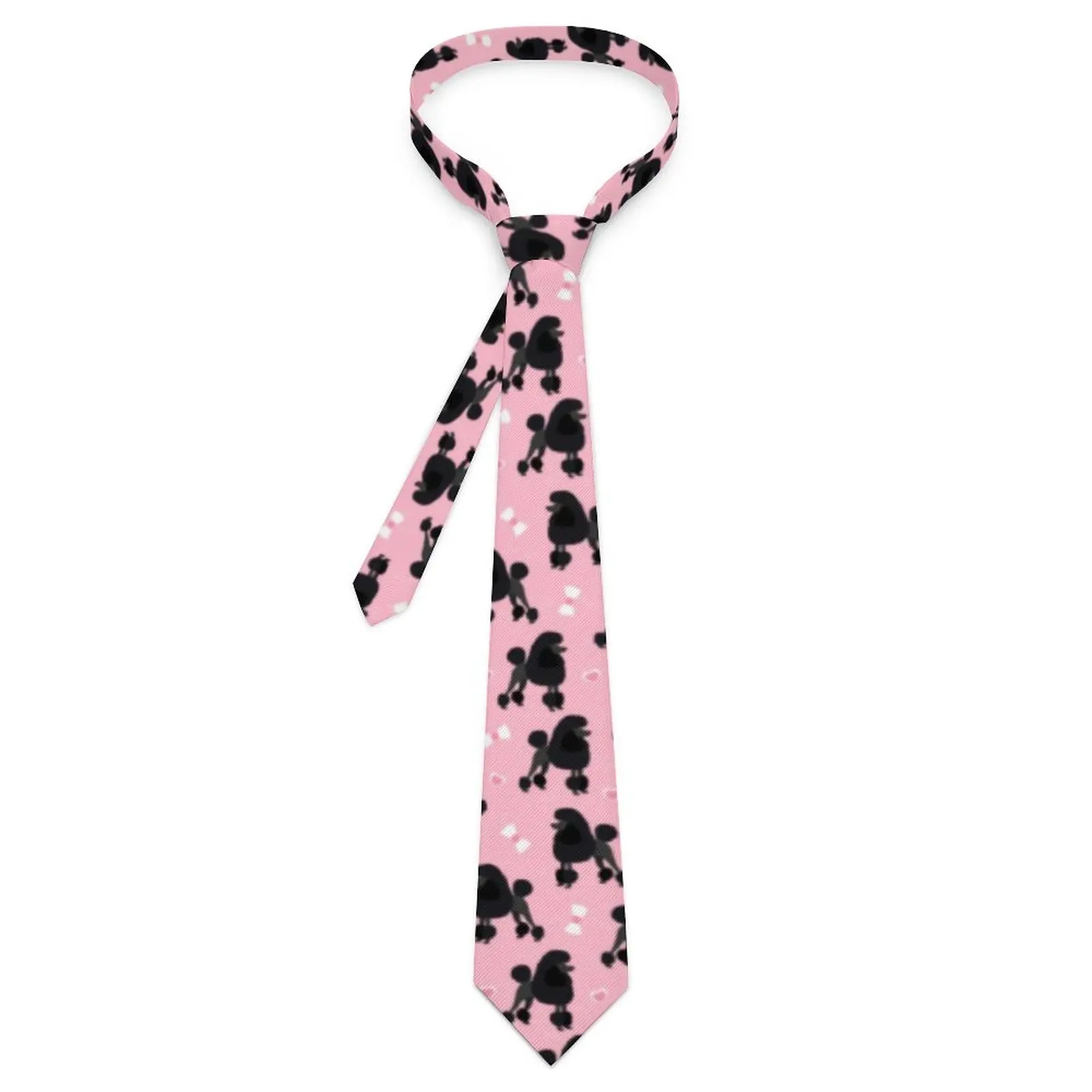 

Мужской галстук, черный Пудель и галстук-бабочка, галстук с животным принтом, ретро, повседневный галстук для воротника, дизайнерская повседневная одежда, отличное качество
