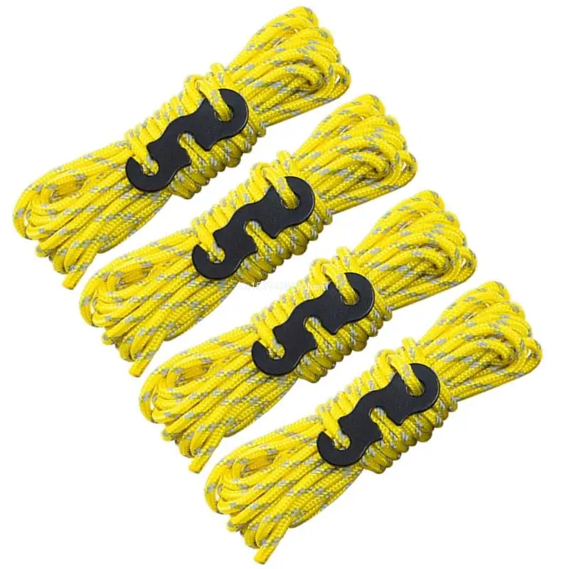 Веревка для растяжки палатки растяжка толщиной 3 мм светоотражающий шнур длиной