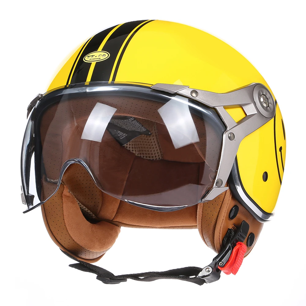 Полуоткрытый мотоциклетный шлем в стиле ретро аксессуары для пересеченной