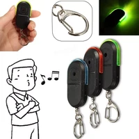 smart anti lost alarm wallet phone key finder locator keychain whistle sound mini anti lost key finder sensor with led light