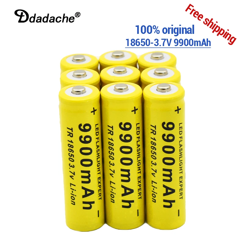 

18650 li-ion Rechargeable Battery 3.7V 9900mah GTF 18650 Battery is very suitable for flashlights or electronic devices..
