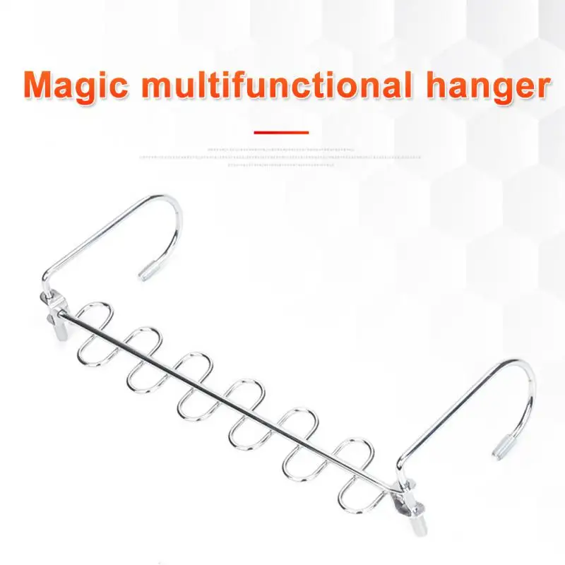 Household Hanger Iron Chrome Plated Clothes Hanger Creative Hanger 360° Rotatable Holder Metal Hangers Space Saving Metal