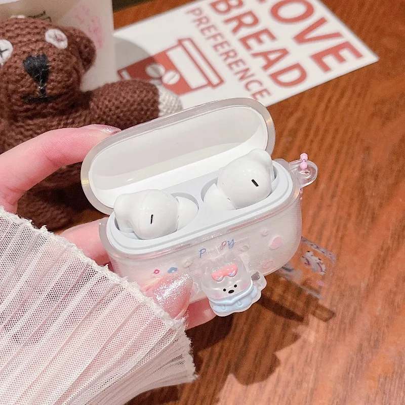 Чехол для OPPO Enco Air5 Pro, Air4 Pro, Air4, New Sound Air4i, Free4, X3: Милый щенок, мягкий чехол из ТПУ, противоударный защитный чехол для наушников (art.: 3920db249e7ea) - 3920db249e7ea