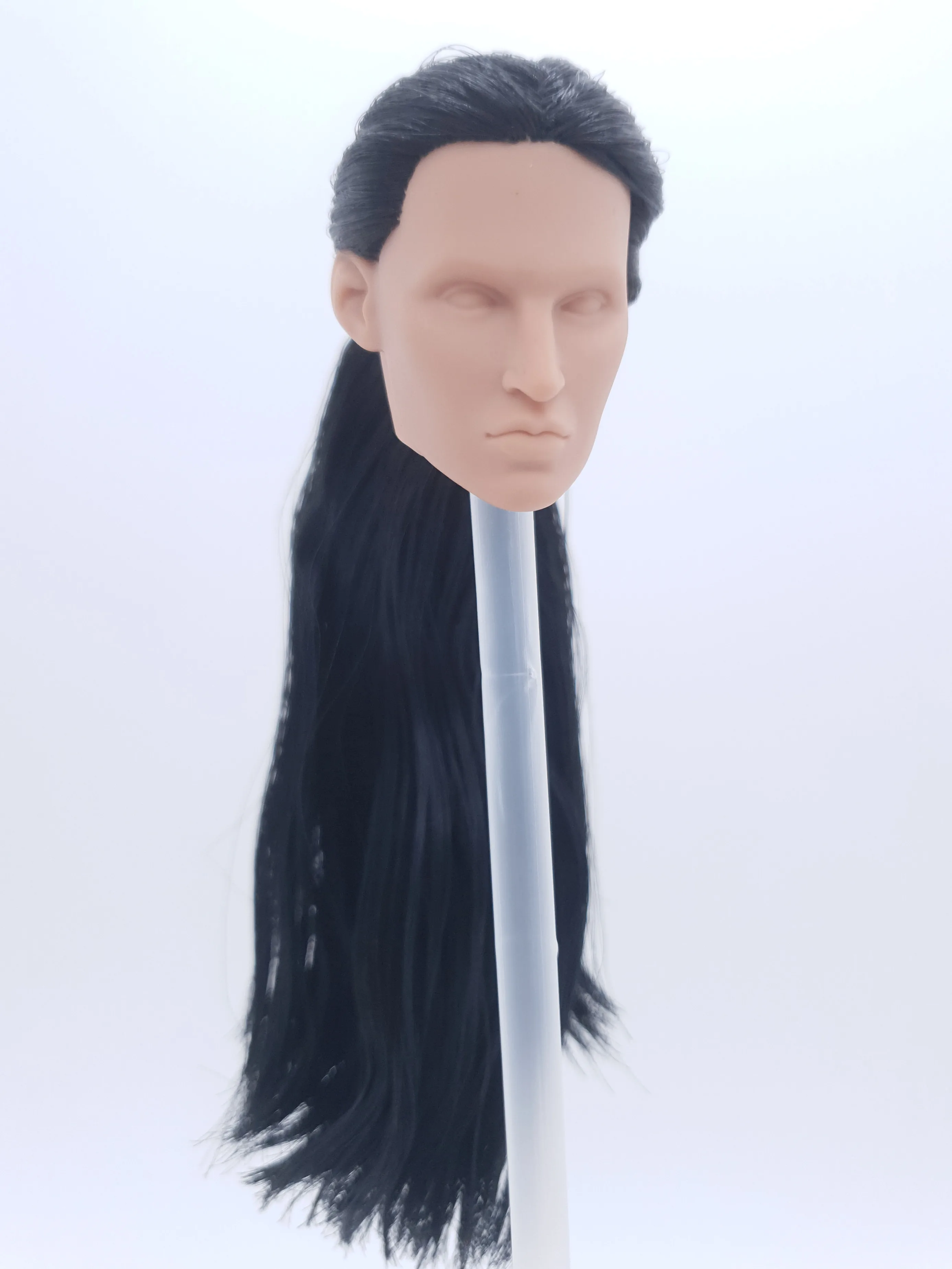 

Fashion Royalty Homme Declan Black Hair Rerooted 1/6 Integrity Male Unpaint FR Doll Head OOAK