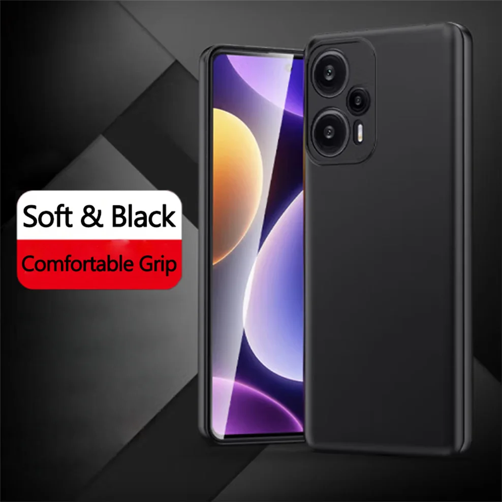 

Case for Poco F5 Pro 5G, Poco F5 F4 F3 Black Cover Pocophone F5 Xiaomi Poco F4 GT Soft Liquid TPU Phone Cases Poco F5 Pro Case