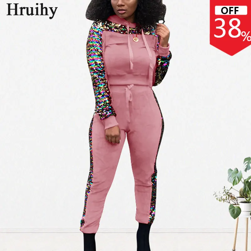 

Женская Вельветовая одежда с блестками, Модный повседневный костюм из двух частей, пуловер на шнуровке с эластичным поясом, оптовая продажа