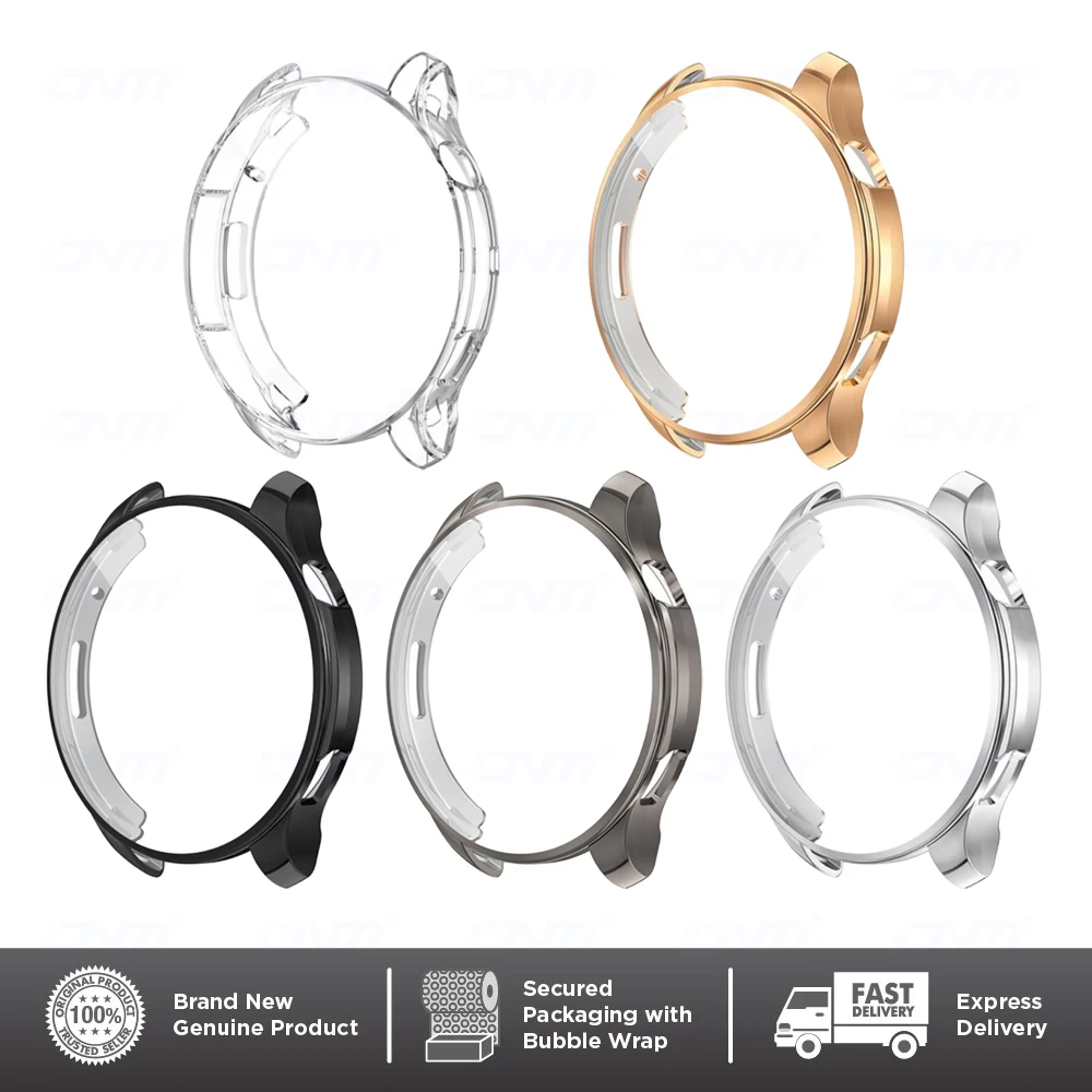 Glossy TPU Soft Protective Case For Amazfit GTR 4 3 GTR4 360 Full Coverage Screen Protector Watch Electroplated Shell Cover