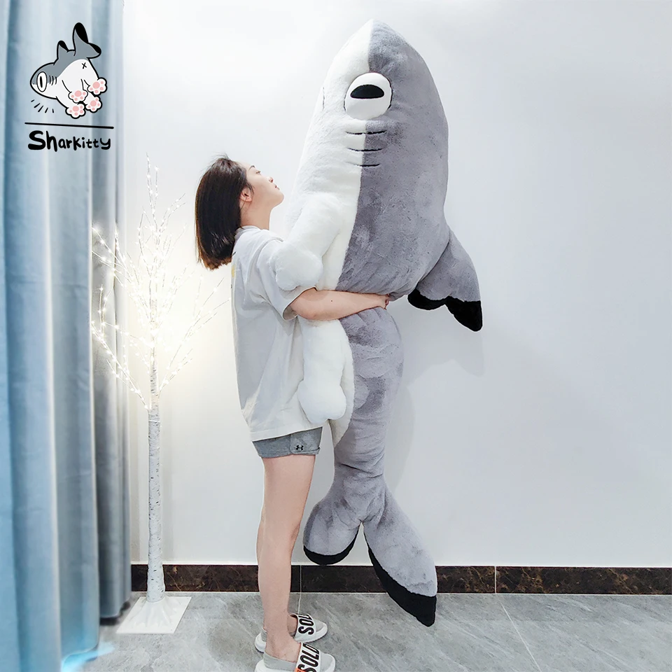 Kawaii Sharkitty аниме плюшевая кукла подушка мягкая для сна Рождество рождественские