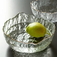 japanese phnom penh hammer glass transparent bowl household large vegetable salad bowl irregular fruit bowl dessert bowl