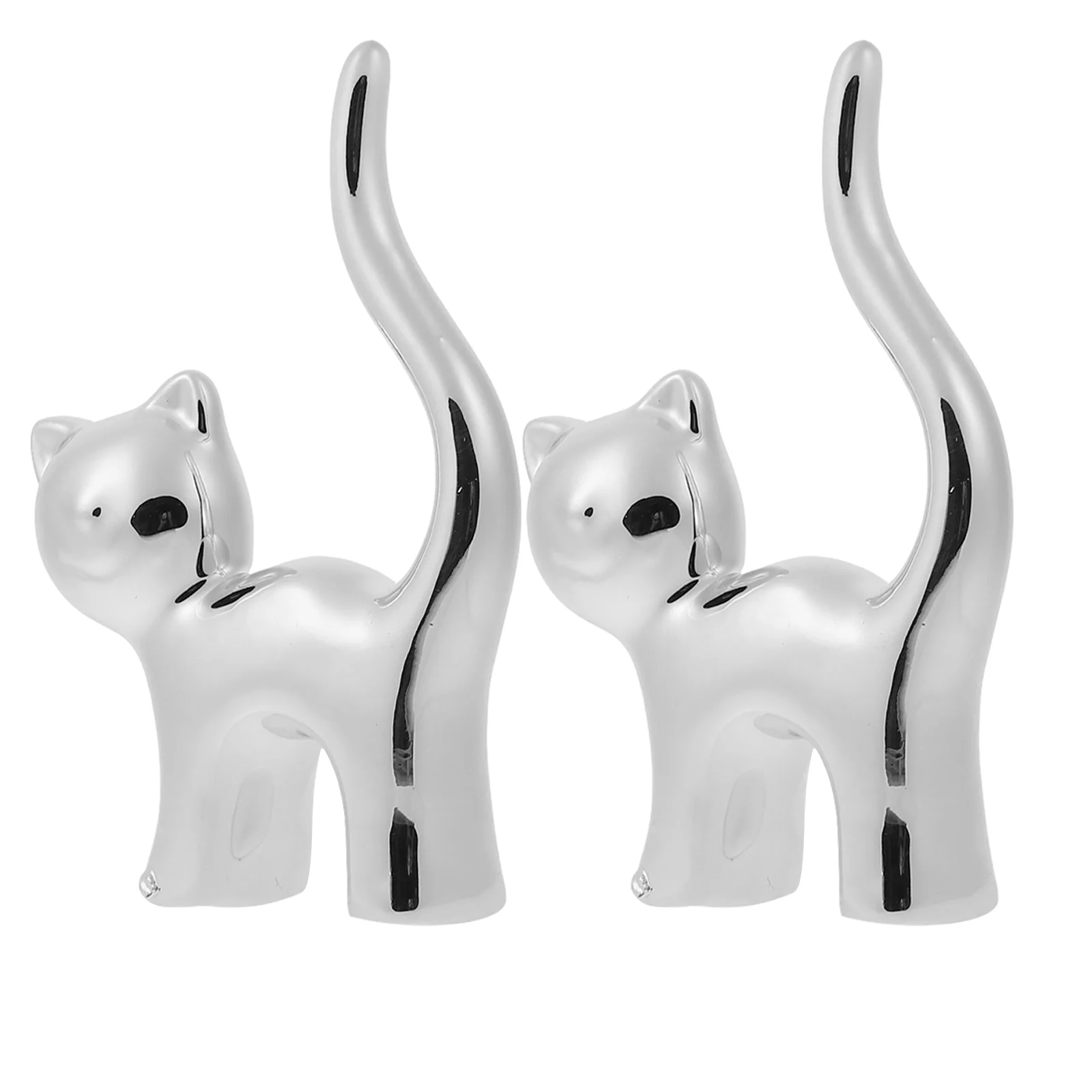 

2 Pcs Gift for Cat Lover Jewelry Organizer Jewelry Storage Container Jewelry Display Holder Cat Jewelry Box