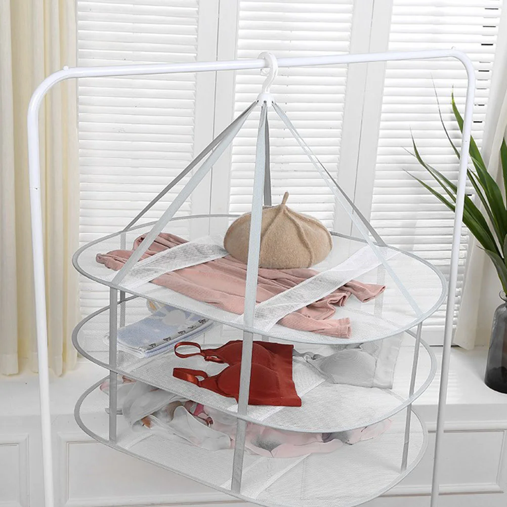 Трехъярусная сушилка для ткани обувь ветрозащитный дизайн подвесная
