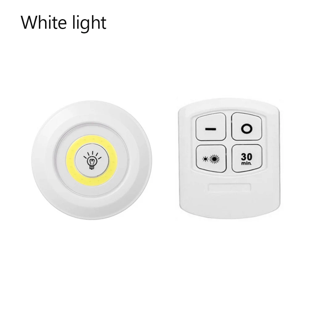 

3W Super Bright Cob Under Cabinet Light LED Wireless Remote Control Dimmable Wardrobe Night Lamp Home Bedroom Closet Kitchen