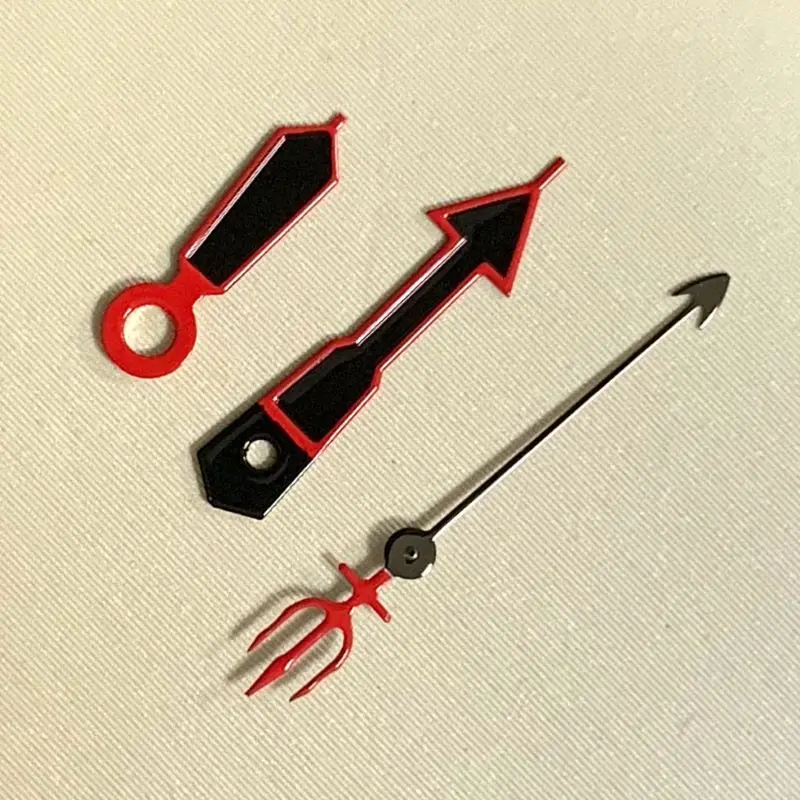 NH35/NH36/4R36 Automatic Mechanical Movement  Red Edged Black Watch Hands Three Hands  8.5mmX12.5mmX12.5mm