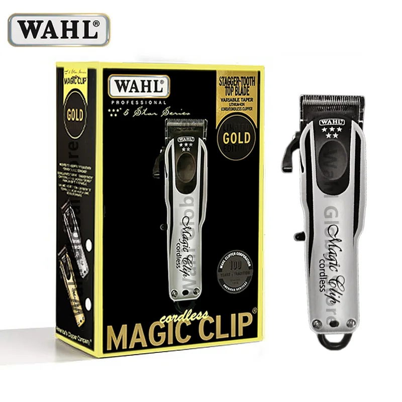 

New Wahl 8148 Professional 5-Star Limited Edition Silver & Gold Cordless Magic Clip Great for Professional Stylists and Barbers