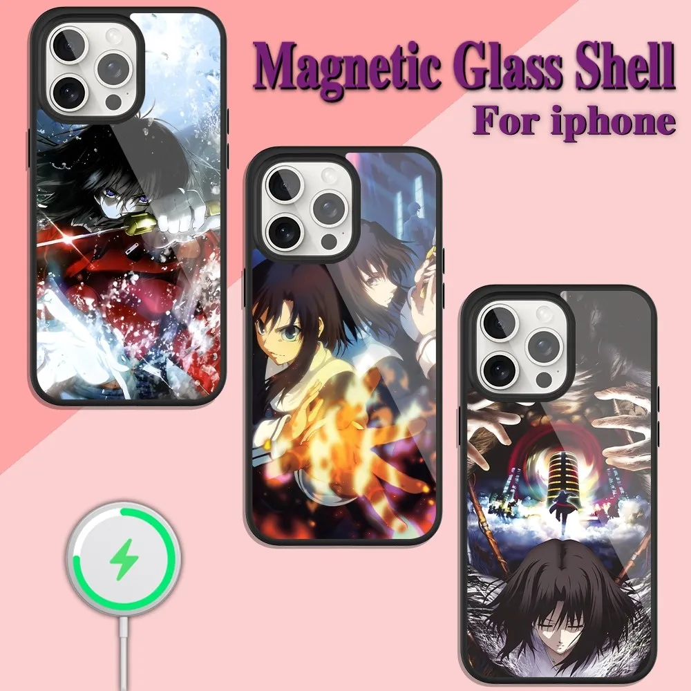 Кара Но Кёкай Японского Аниме Магнитный Стеклянный Чехол Для Телефона iPhone 13 14 15 Pro