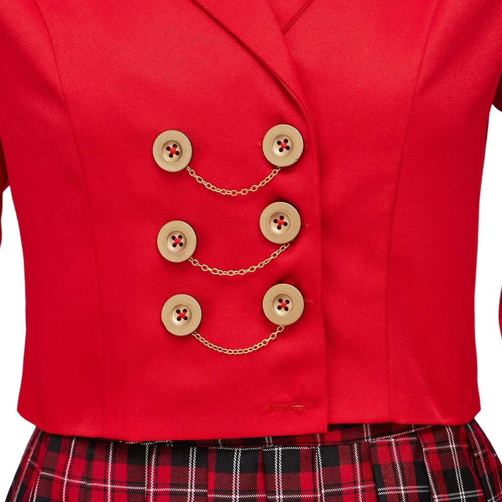 Костюм для косплея музыкальный Хезер Чандлер красная униформа топ юбка повязка