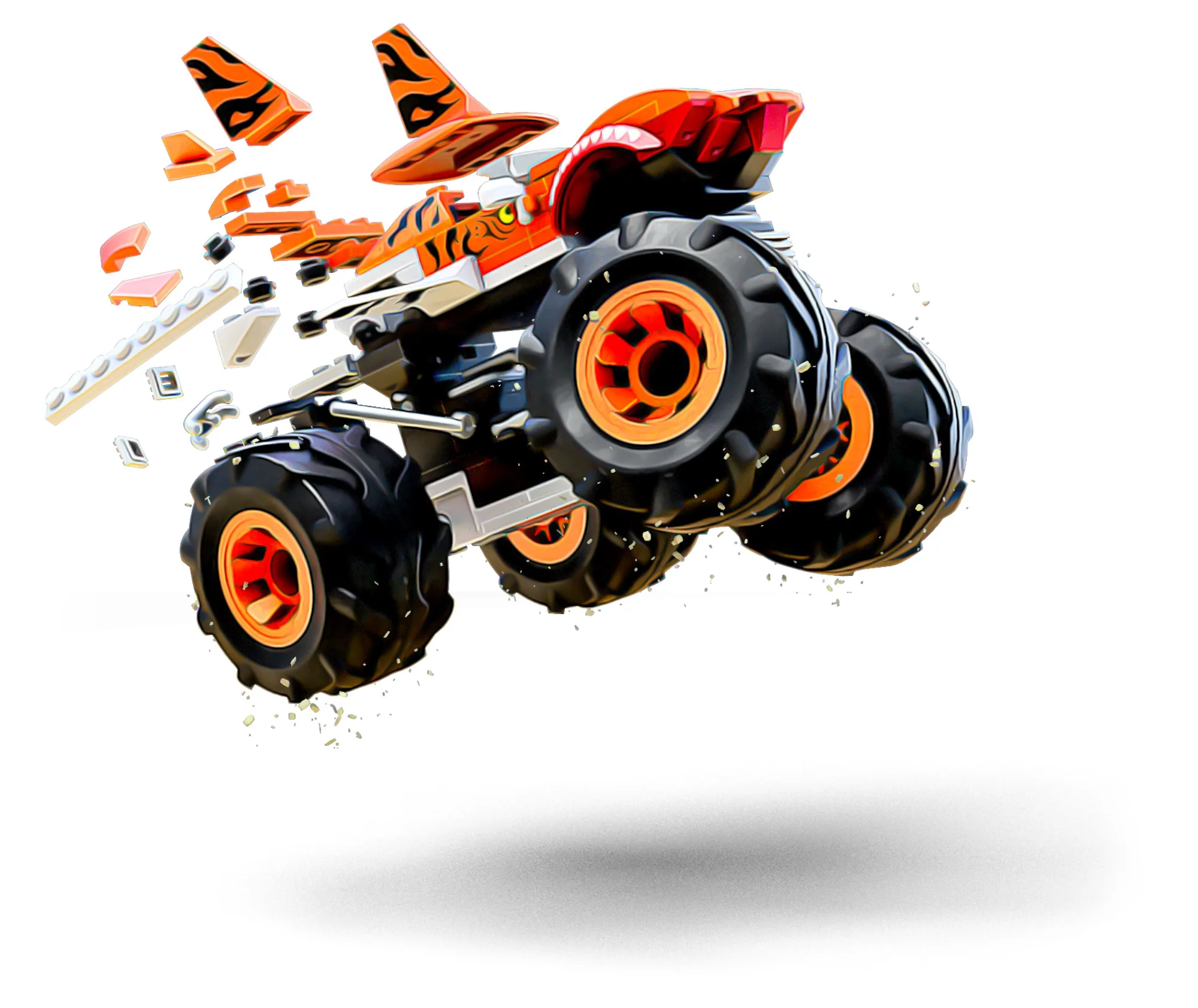 Конструктор Mega Construx Hot Wheels Монстр-трак Тигровая акула GVM26 | Игрушки и хобби