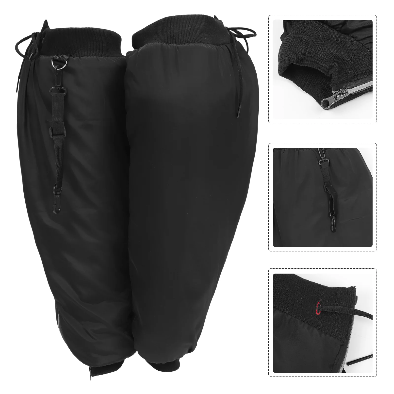 

1 Pair of Warm Motorcycle Kneecaps Legs Protectors Knee Sleeves (Black)