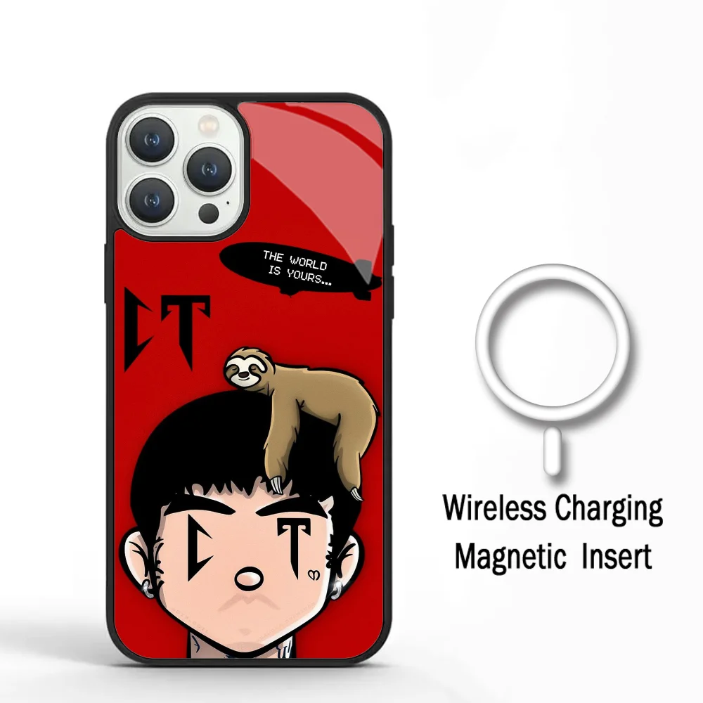 Чехол для телефона N-Natanael C-Cano Rapper CT IPhone 11 12 13 14 15 Plus Pro Max зеркальный акриловый чехол