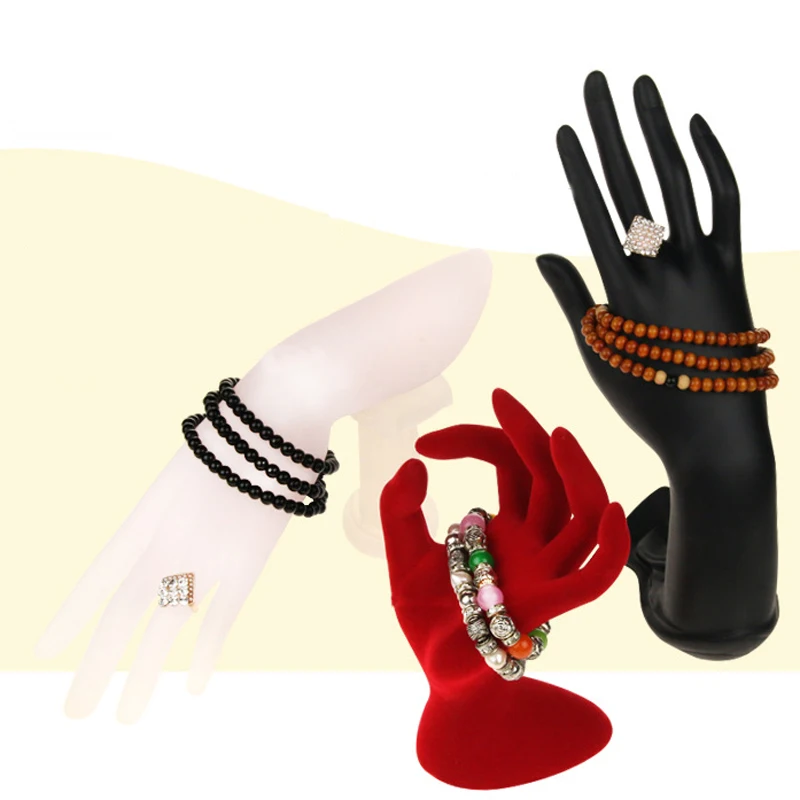 Подставка для ювелирных изделий Вельветовая подставка демонстрации в форме руки