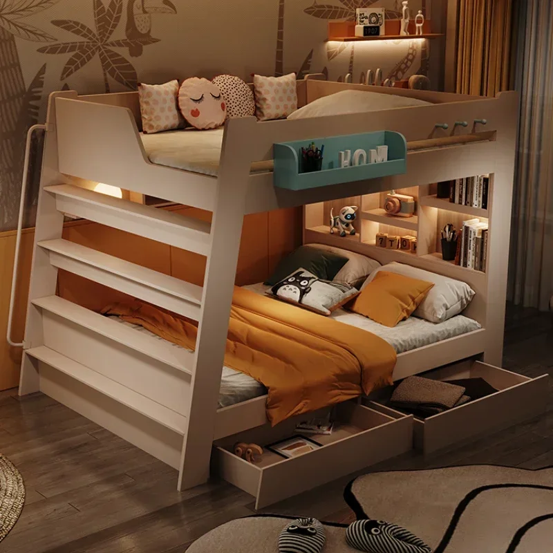 Детская двухъярусная кровать с рамкой в скандинавском стиле для гостиной