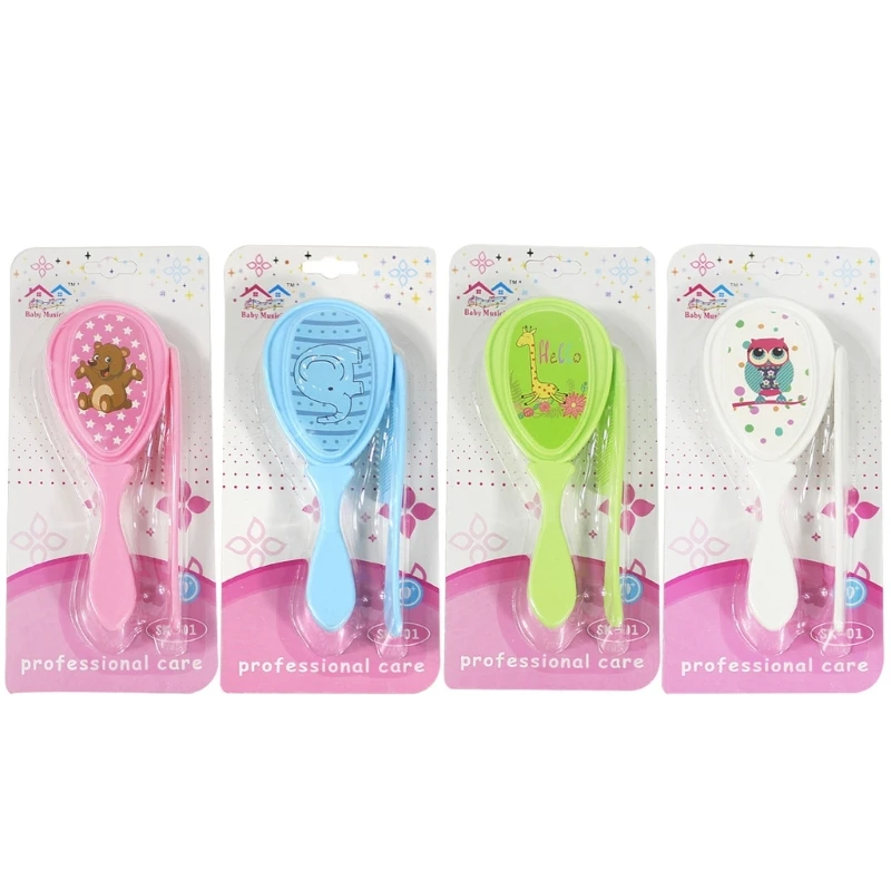 

N80C Infant Grooming Brush Baby Care Brush Grooming Comb Brush Set for Sensitive Skin