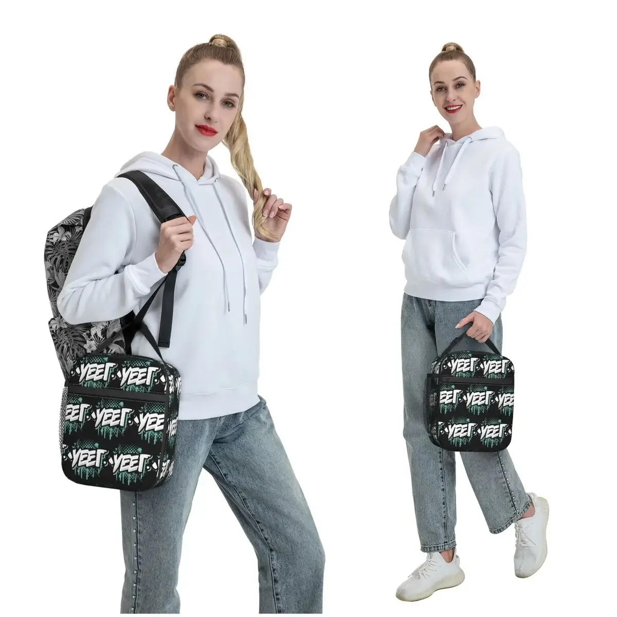 Фото Стильная термосумка Signature Cool Menly Jey Uso Yeet для женщин и детей, портативный контейнер для еды, термосумка-тоут №5