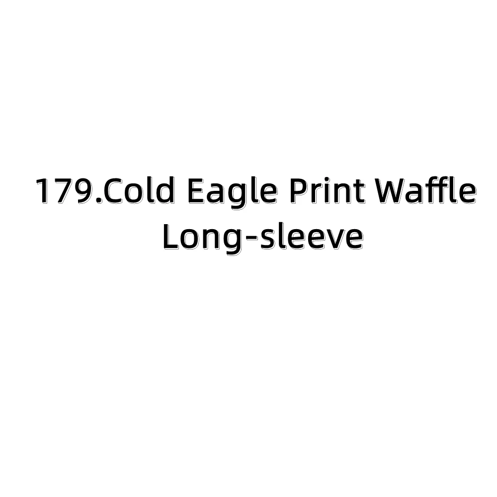 

179.Cold Eagle Print Waffle Long-sleeve