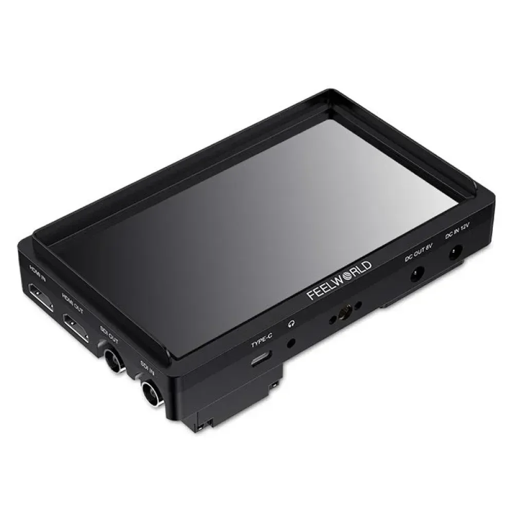 Фото FEELWORLD FW568S 6 дюймов 3G-SDI 4K HDMI-монитор LUT F970 Внешнее питание от постоянного тока 8 В 1920x1080 450 нит IPS 3D №4
