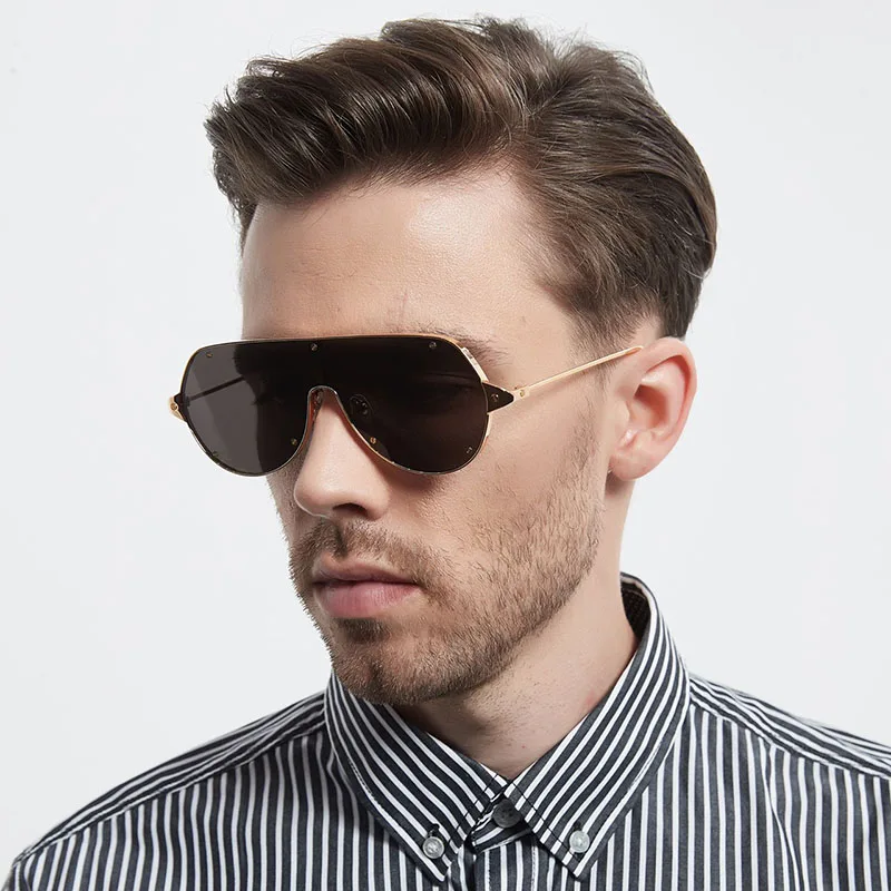 

Солнцезащитные очки с шипами для мужчин и женщин, роскошные брендовые Дизайнерские Большие овальные модные солнечные очки с УФ-защитой