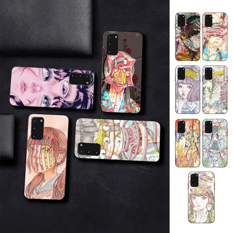 

Shintaro kago Horror cartoons Phone Case for Samsung S10 21 20 9 8 plus lite S20 UlTRA 7edge